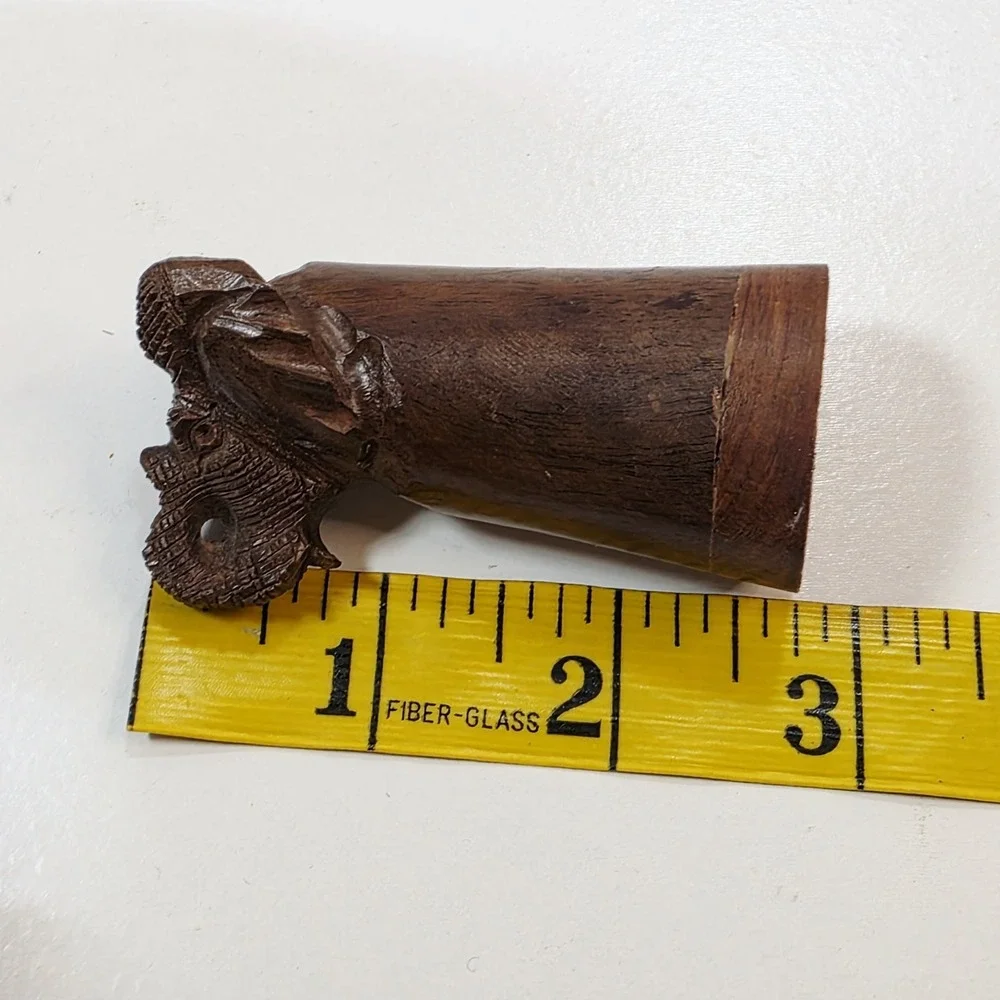 Vintage Wooden Hand Carved Wood Elephant Salt And Pepper Shakers 2.75 inch